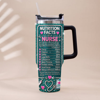 Gift for Nurse - Personalized Nurse Rhinestone Tumbler With Handle