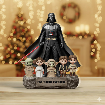 Best Dad In The Galaxy - Christmas Gift for Dad - Personalized The Force Custom Shaped Acrylic Plaque