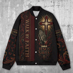 Walk By Faith - Personalized Christian Varsity Jacket