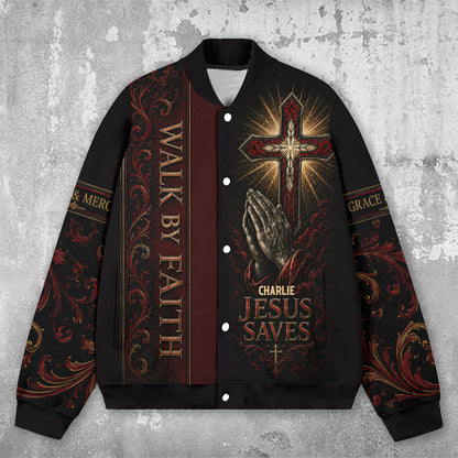 Walk By Faith - Personalized Christian Varsity Jacket