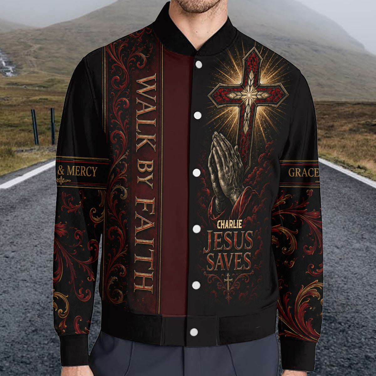 Walk By Faith - Personalized Christian Varsity Jacket