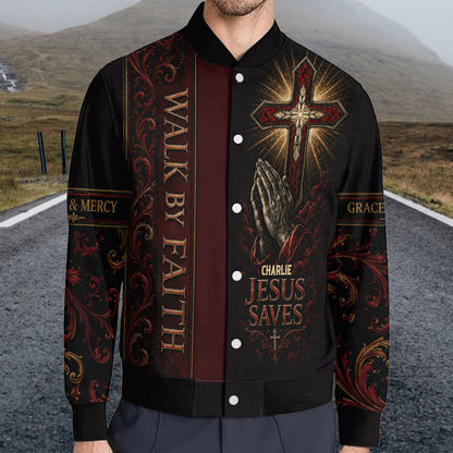 Walk By Faith - Personalized Christian Varsity Jacket