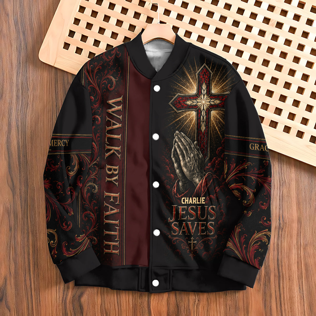 Walk By Faith - Personalized Christian Varsity Jacket