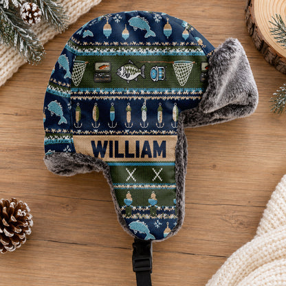 Hooked On Fishing - Personalized Fishing Trapper Hat