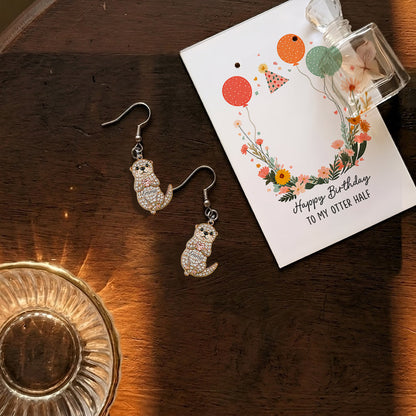 Happy Birthday - Personalized Birthday Earrings With Card