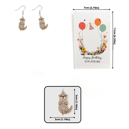Happy Birthday - Personalized Birthday Earrings With Card