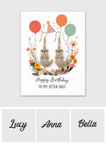 Happy Birthday - Personalized Birthday Earrings With Card