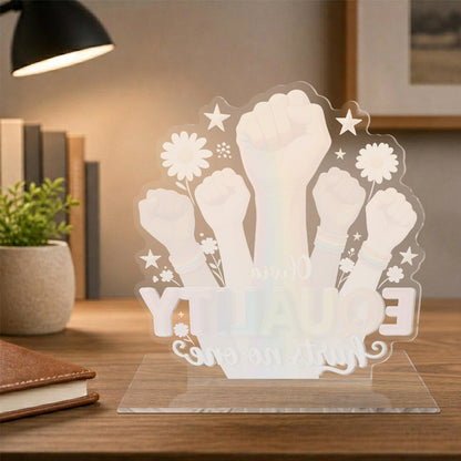 Equality Hurts No One - Personalized LGBT Support 2-Layer Acrylic Freestanding