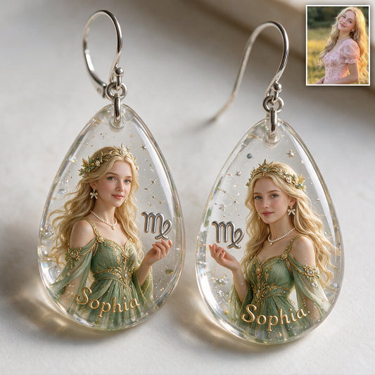 Custom Zodiac Sign Earrings - Personalized Horoscope Earrings
