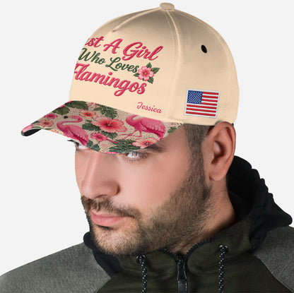 Just A Girl Who Loves Flamingos - Personalized Flamingo Classic Cap