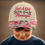 Just A Girl Who Loves Flamingos - Personalized Flamingo Classic Cap