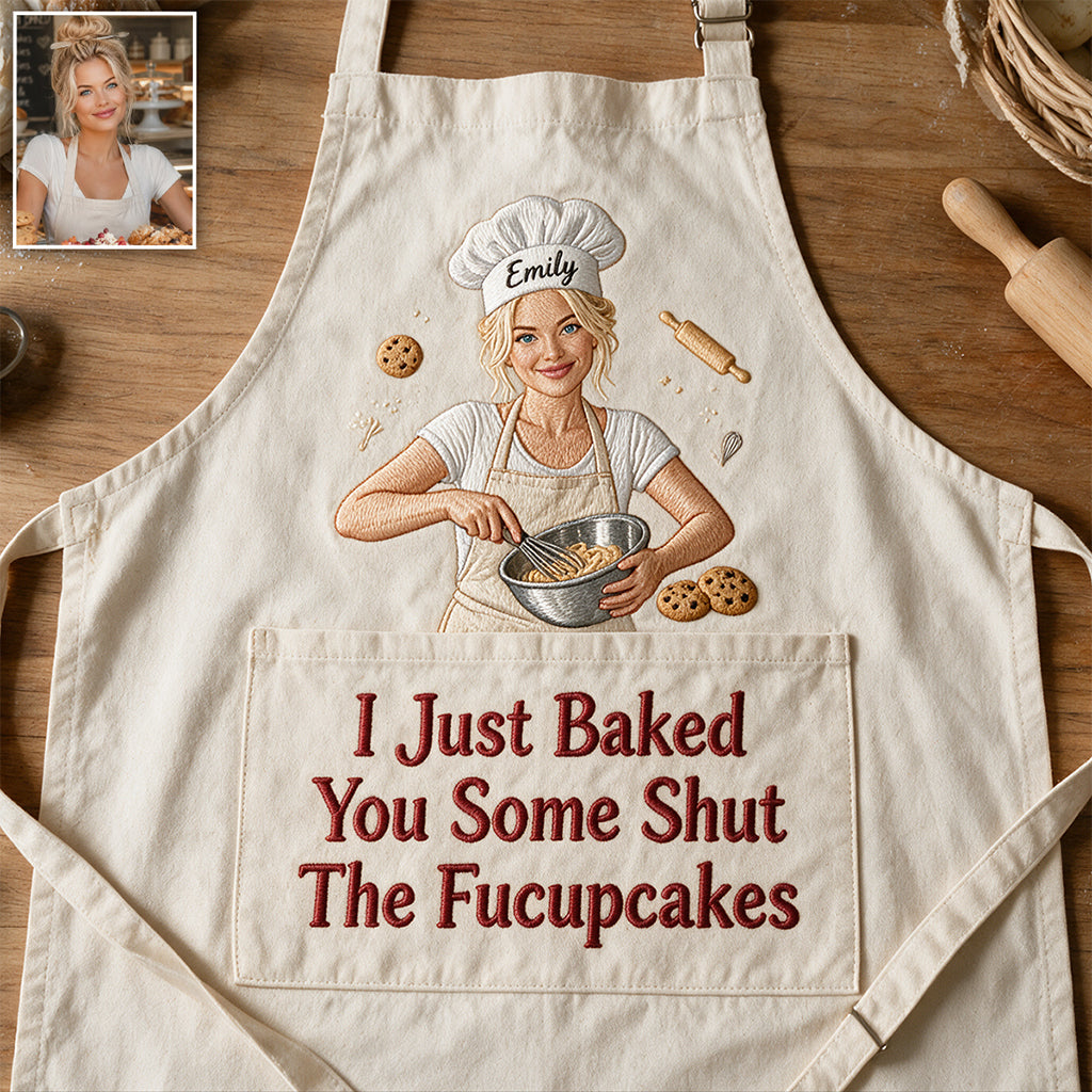 Shut The Fucupcakes - Personalized Baking Apron With Pockets
