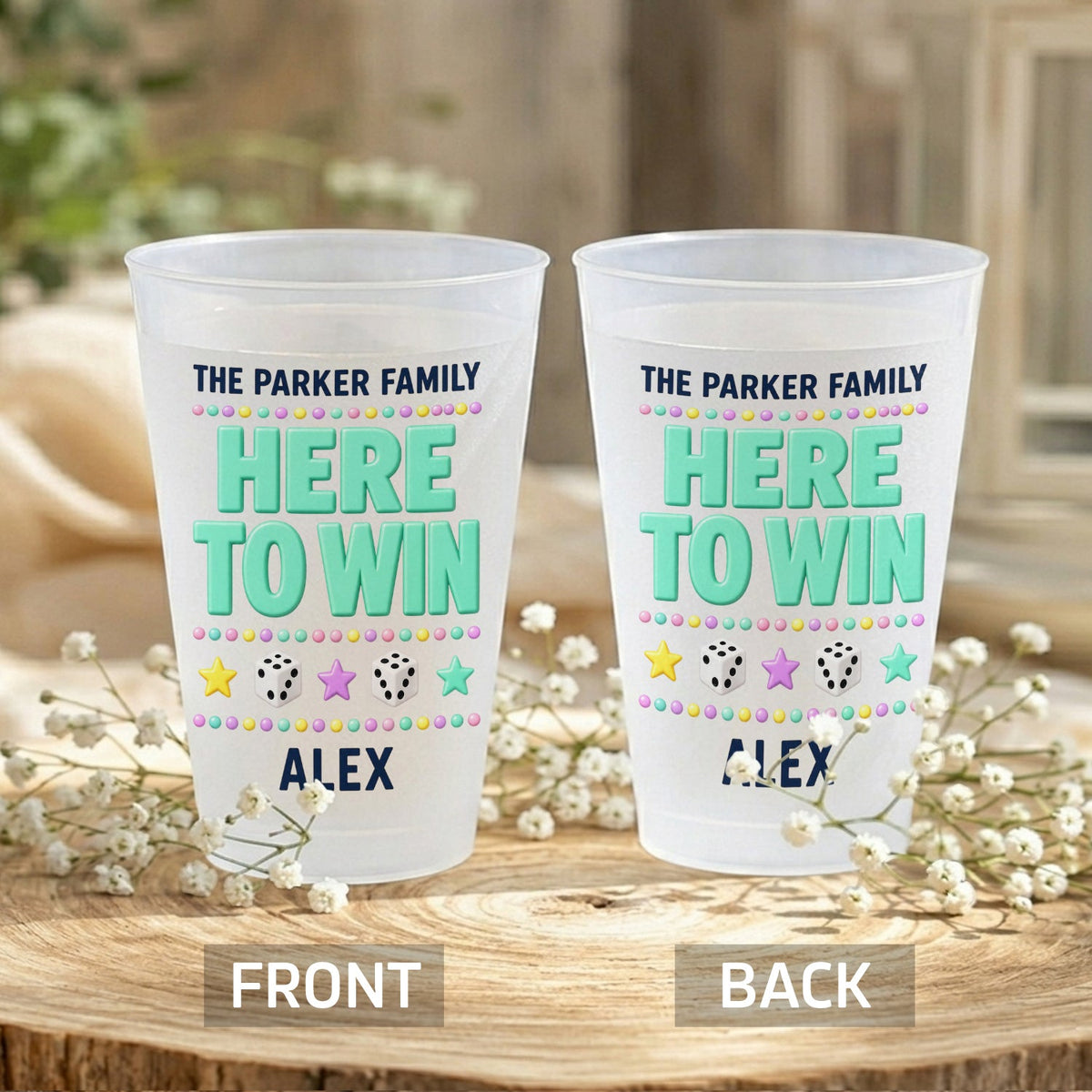 One More Round - Personalized Family Frosted Cup