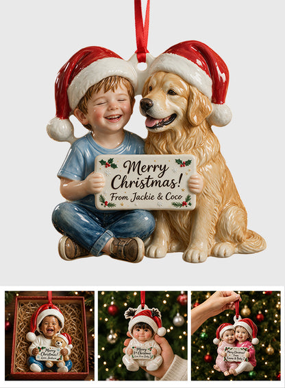 Custom From Any Photo - Personalized Kid Premium 3D Ornament