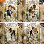 Meaningful Anniversary Couple Gift - Personalized wedding 3D Printed Glass Suncatcher