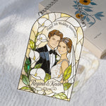 Meaningful Anniversary Couple Gift - Personalized wedding 3D Printed Glass Suncatcher