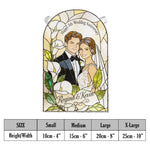 Meaningful Anniversary Couple Gift - Personalized wedding 3D Printed Glass Suncatcher