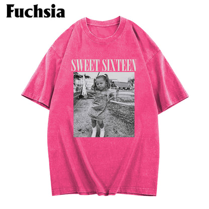 Birthday Gift - Personalized Birthday Washed T-Shirt