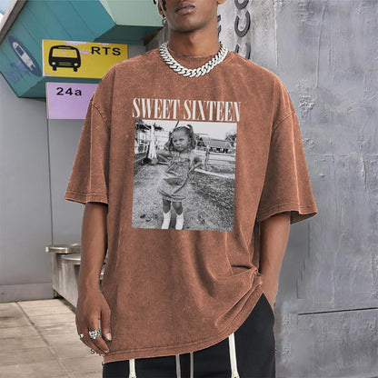 Birthday Gift - Personalized Birthday Washed T-Shirt