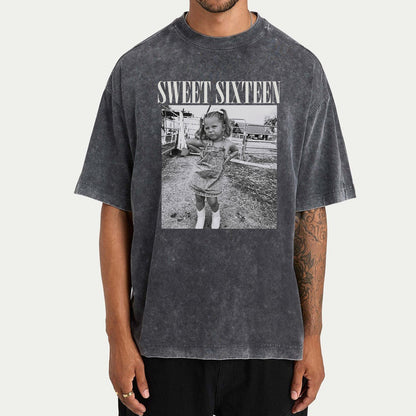 Birthday Gift - Personalized Birthday Washed T-Shirt
