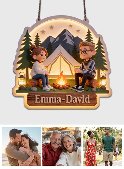 Camping Partners For Life - Personalized Camping LED Light Acrylic Sign