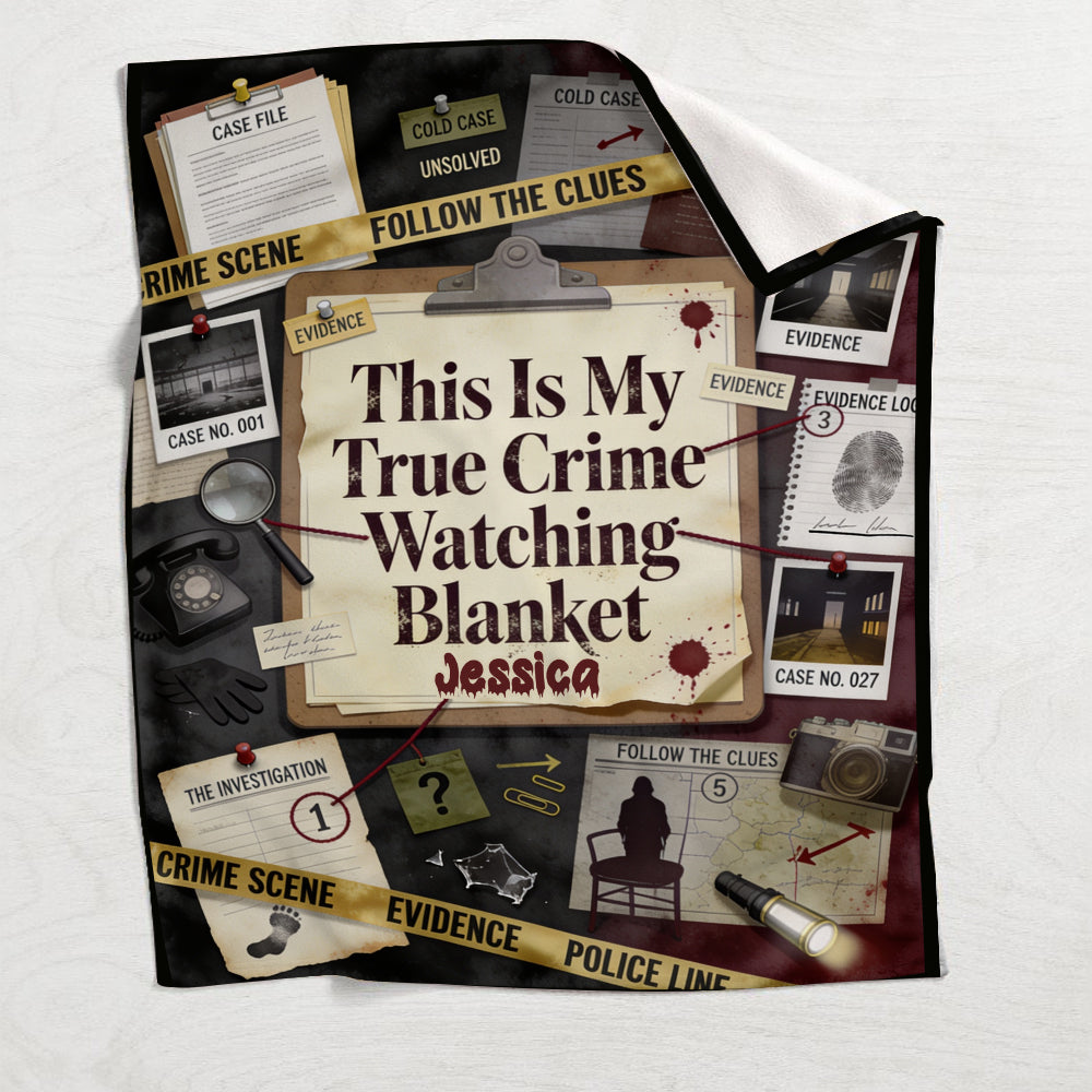 This Is My Watching True Crime Blanket - Personalized True Crime Blanket