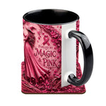 Fueled By Magic & Pink - Personalized Breast Cancer Awareness Accent Mug & Coaster