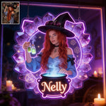 The Witch Is In - Personalized Witch Neon LED Light Sign