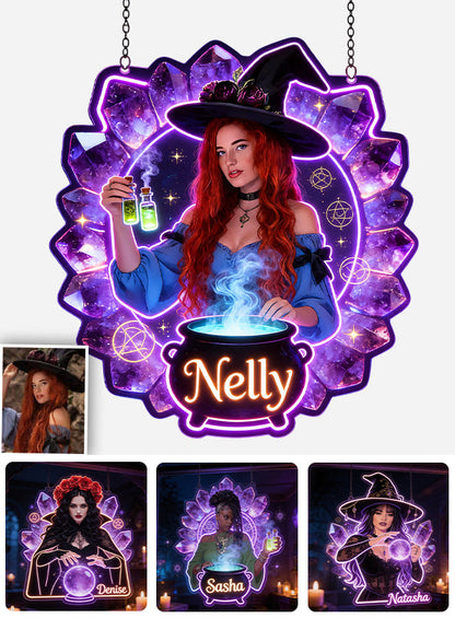 The Witch Is In - Personalized Witch Neon LED Light Sign