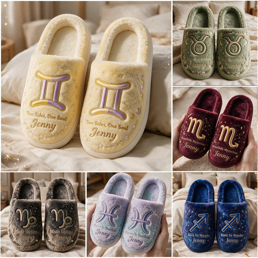 Born To Lead - Personalized Horoscope Slippers