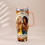 Autumn Is Better Together - Personalized Bestie Tumbler With Handle