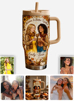 Autumn Is Better Together - Personalized Bestie Tumbler With Handle