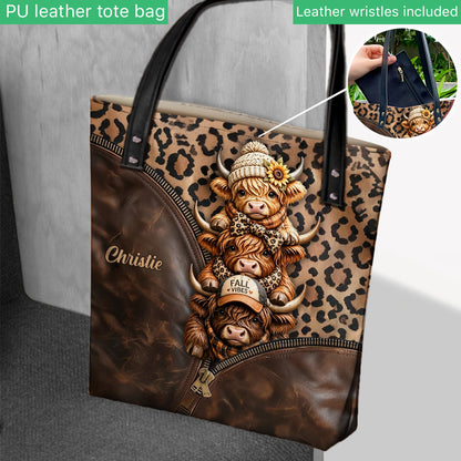 Love Highland Cows - Personalized Highland Cow Tote Bag