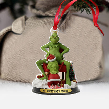 Funny Monster Couple - Personalized Couple Ornament