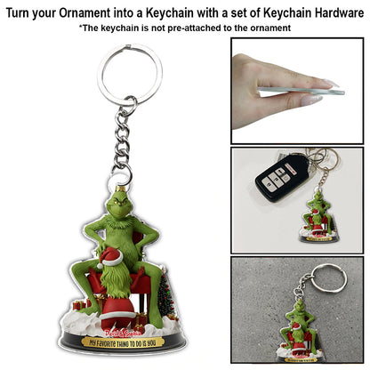 Funny Monster Couple - Personalized Couple Ornament