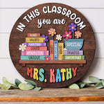 Back To School, Teacher Gift Idea - Personalized Teacher 2 Layered Wood Sign / Wood Plaque
