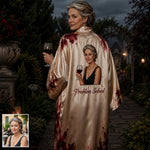 Bloodstained - Personalized Wine Satin Robe