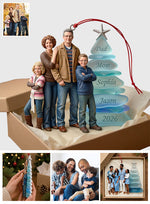 Sea Glass Family - Personalized Family Premium 3D Ornament
