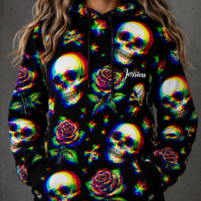 Skulls And Roses - Personalized Skull All Over Shirt
