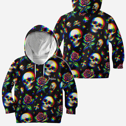 Skulls And Roses - Personalized Skull All Over Shirt