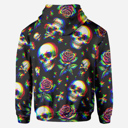 Skulls And Roses - Personalized Skull All Over Shirt