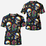 Skulls And Roses - Personalized Skull All Over Shirt