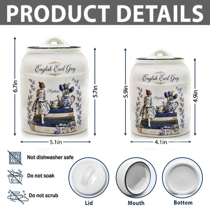 Tea/ Matcha/ Coffee... Container - Personalized Tea Cookie Jar