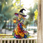 Custom Any Photo - Personalized Witch Window Hanging Suncatcher Ornament