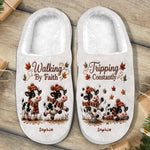 Walking By Faith - Personalized Cow Slippers