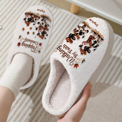 Walking By Faith - Personalized Cow Slippers