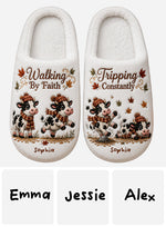 Walking By Faith - Personalized Cow Slippers