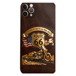 100 Years Of Route Personalized Gifts For Bikers - Personalized Biker 3D Embossed Leather Phone Case