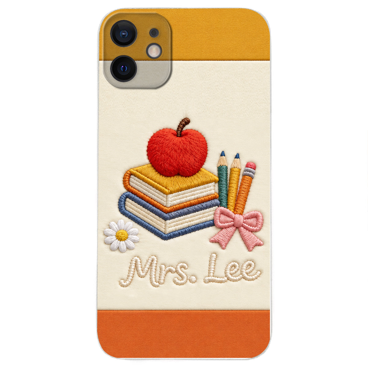 Teacher Gifts - Personalized Teacher 3D Embossed Leather Phone Case