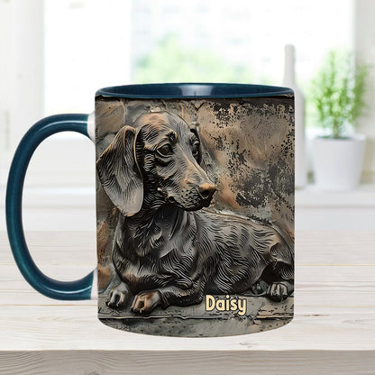 Love Dachshunds - Personalized Dachshund Accent Mug